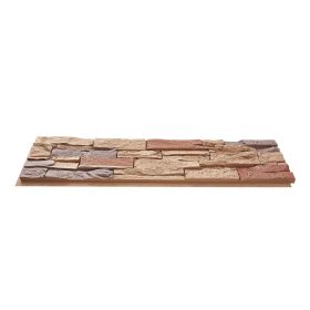 Faux Stacked Stone Panel, 45.6 x 12.8 in Artificial Stone Wall Panels, High-Density PU Stones Siding Panel, Easy to Cut
