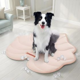 Dog Cooling Mat, Washable Pet Cooling Mat,X-Large  55" x 45" Thick & Durable Large Cooling Mat for Dogs (Color: Light Pink)